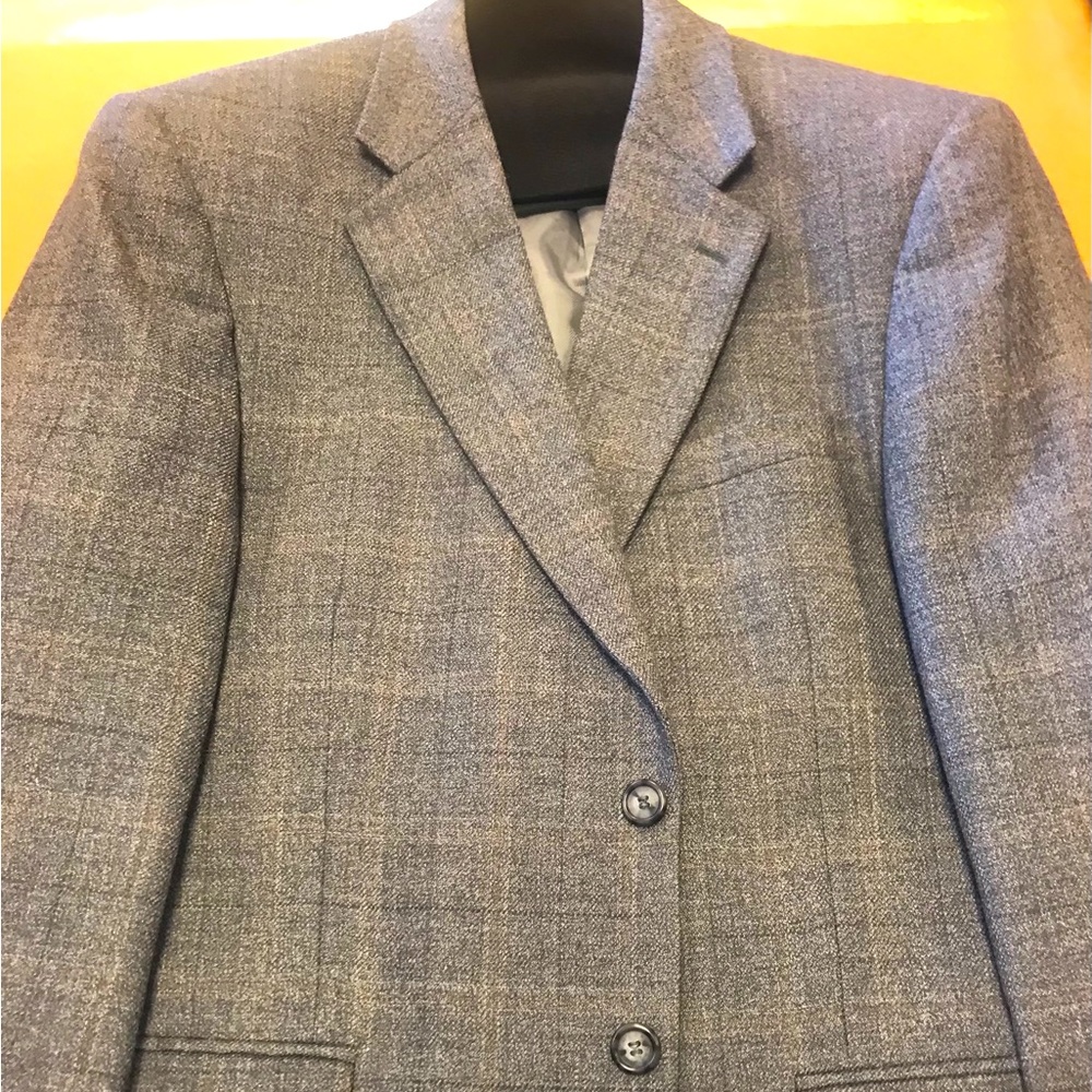 Bert Pulitzer Charcoal/Rust Plaid Sportcoat